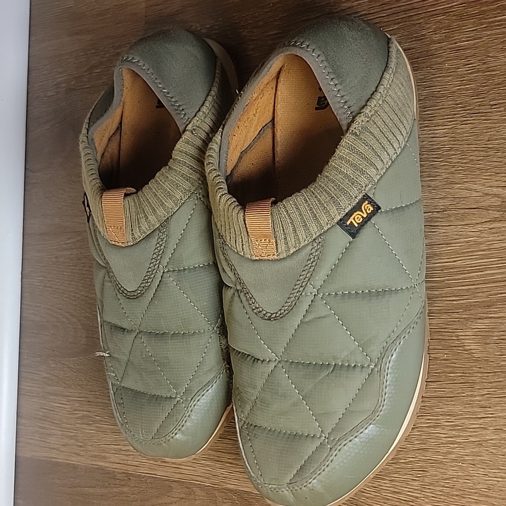 Teva ReEmber Quilted Slip-On Shoes - Olive Green - Women's 9